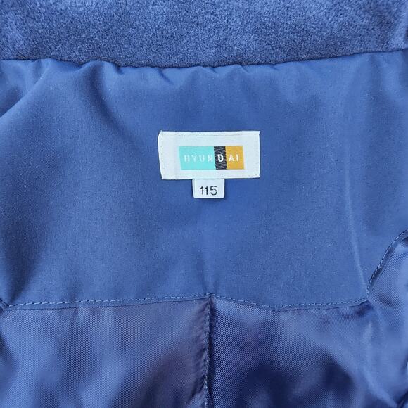 Hyundai Jacket Mens Extra Large Blue Factory Logo Puffer Coat Warm Korea 115 - Picture 6 of 8